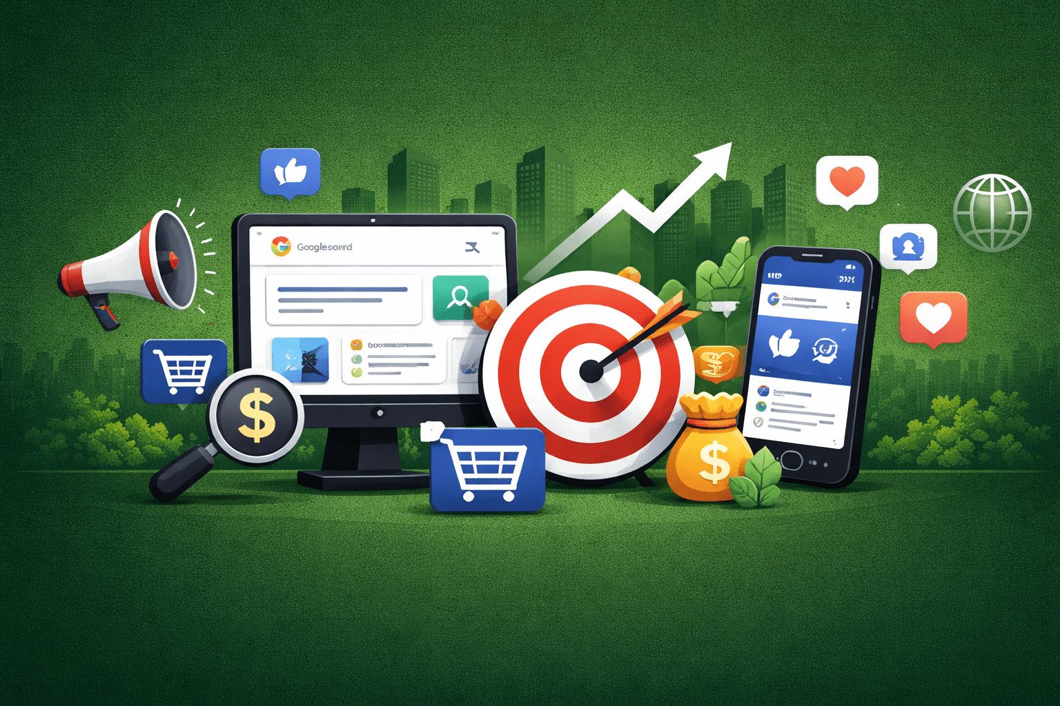 Expert Google Ads and Meta Ads marketing strategy for Facebook, Instagram, Search, and Display campaigns focused on business growth and brand visibility.